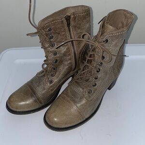 Steve Madden Troopa Combat Boots Distressed Granny Grunge Cottagecore Size 7.5